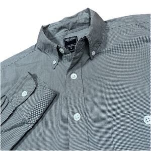 Todd Snyder Shirt Sz Small Grey Micro Check Plaid Button Down Cotton Long Sleeve